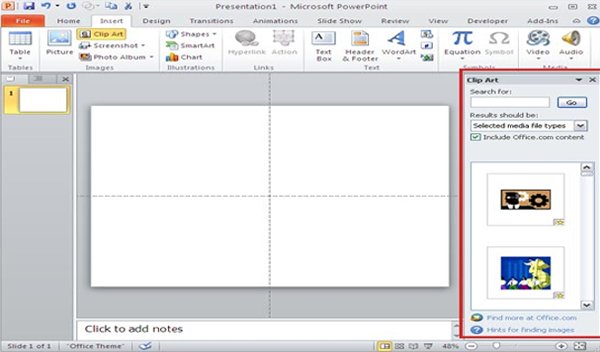 Insert Clipart Technology in PowerPoint